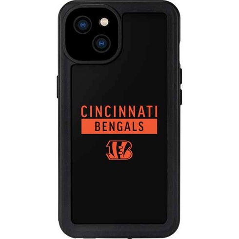 NFL Cincinnati Bengals Black Performance Series iPhone 15 Plus Waterproof Case